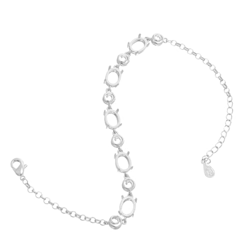 Veemoon Verstellbare Metall-armbandkette mit Leerer Cabochon-basis Eleganter Schmuckrahmen DIY Schmuckherstellung Glatte Oberfläche Komfortabel für Damen und Herren Zubehör für Veemoon Verstellbare Metall-armbandkette mit Leerer Cabochon-basis Eleganter Schmuckrahmen DIY Schmuckherstellung Glatte Oberfläche Komfortabel für Damen und Herren Zubehör für von Veemoon