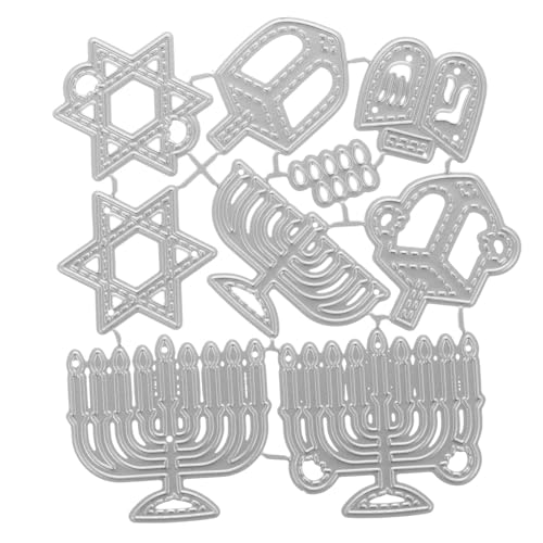 Veemoon Vielseitige Chanukka Stanzform Metall Wiederverwendbare Schneideform für DIY Alben Scrapbooking und Bastelprojekte Sicher und Langlebig Einfache Handhabung Veemoon Vielseitige Chanukka Stanzform Metall Wiederverwendbare Schneideform für DIY Alben Scrapbooking und Bastelprojekte Sicher und Langlebig Einfache Handhabung von Veemoon