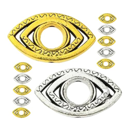 Veemoon Vintage Eye Charms Farbmischung Metallperlen für Diy Schmuckherstellung Geeignet für Halsketten Armbänder und Ohrringe Langlebig und Glänzend Feng Shui Dekoration von Veemoon