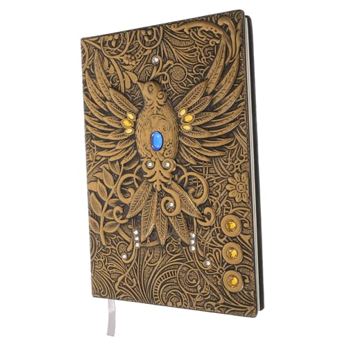 Veemoon Vintage Geprägtes PU Notizbuch mit Leichtes Reise Tagebuch Retro PU Journal für Scrapbook mit Bronzefarbenem Cover und Tragbar Veemoon Vintage Geprägtes PU Notizbuch mit Leichtes Reise Tagebuch Retro PU Journal für Scrapbook mit Bronzefarbenem Cover und Tragbar von Veemoon