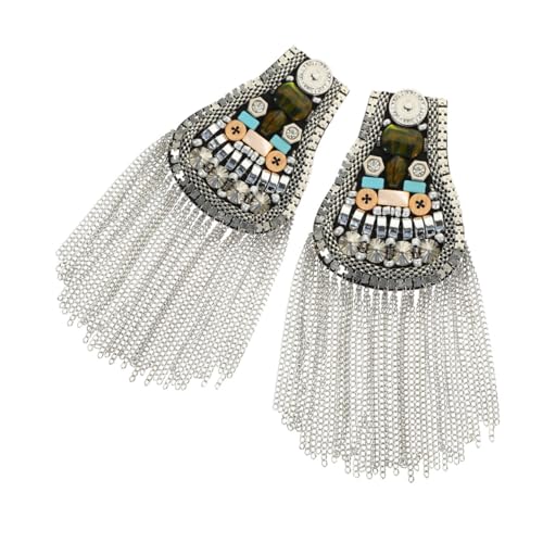 Veemoon Vintage Metall Schulterepauletten mit Eleganten Quasten Langlebig Farbbeständig Britischer Retro-stil Vielseitig für Kostüme Bühnenauftritte Anlässe Klassische Modeakzente Veemoon Vintage Metall Schulterepauletten mit Eleganten Quasten Langlebig Farbbeständig Britischer Retro-stil Vielseitig für Kostüme Bühnenauftritte Anlässe Klassische Modeakzente von Veemoon