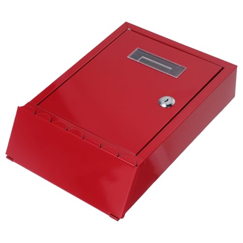 Veemoon Wandmontierter Briefkasten mit Schloss Retro Stil Sichere Vorschlagsbox für Außenbereich Geräumiger Postkasten für Zuhause und Büro Einfache Installation von Veemoon