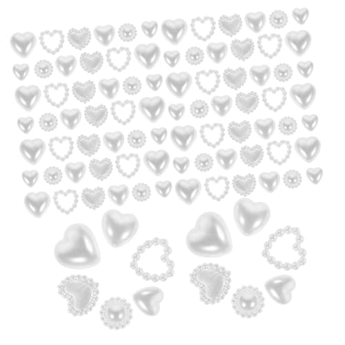 Veemoon Weiße Perlen Nail Charms für Maniküre Langlebige Nageldekorationen Kleine Nail Art Ornamente Frauen Nagel Schmuck Geeignet für DIY Nageldesign von Veemoon