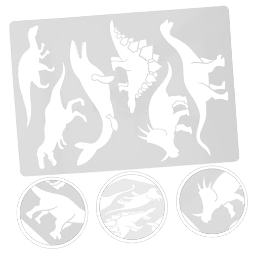 Veemoon Wiederverwendbare Dinosaurier Malvorlage Schablone für DIY Sprüh und Bastelprojekte Tiermotiv Wandmalerei Stencil für Erwachsene Handwerkszubehör von Veemoon