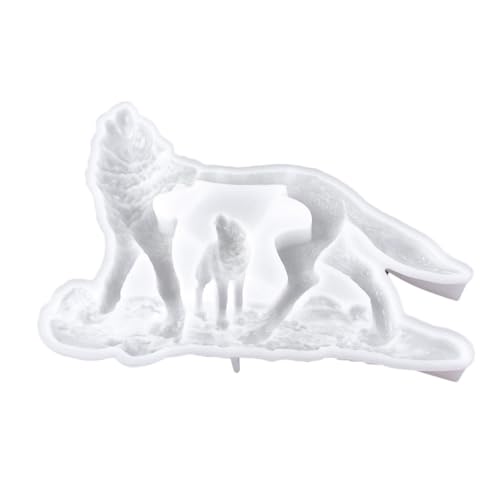 Veemoon Wolf Silikonform Dekorative Form DIY Epoxidharz Gießform für Wolfsornamente Flexible und Wiederverwendbare Bastelform für Projekte und von Veemoon