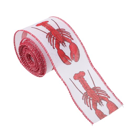 Veemoon Yards Drahtkante Geschenkband mit Hummer Flusskrebs-motiv Robustes Polyester-grosgrain für Geschenkschleifen Kranzdekorationen Bastelprojekte und Tischdekorationen Veemoon Yards Drahtkante Geschenkband mit Hummer Flusskrebs-motiv Robustes Polyester-grosgrain für Geschenkschleifen Kranzdekorationen Bastelprojekte und Tischdekorationen von Veemoon
