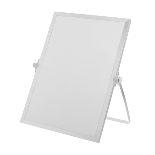 Veemoon kleine Tafel Erinnerungstafel zu erledigen Whiteboard für den Heimschreibtisch Büro Whiteboard Tisch Staffelei trocken abwischbares Schreibtischbrett Aluminium Silber von Veemoon