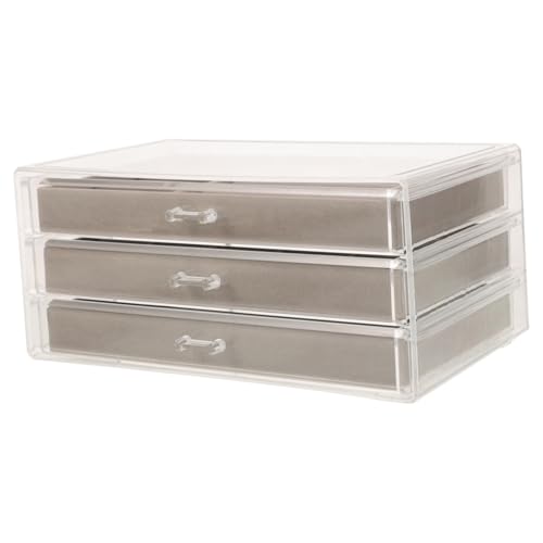Veemoon mehrschichtige Schmuckschatulle Fächer Schlüssel Aufbewahrungsboxen nützlicher Schmuck-Organizer praktischer Schmuck Organizer Ohrringhalter Schmuckhalter Acryl von Veemoon