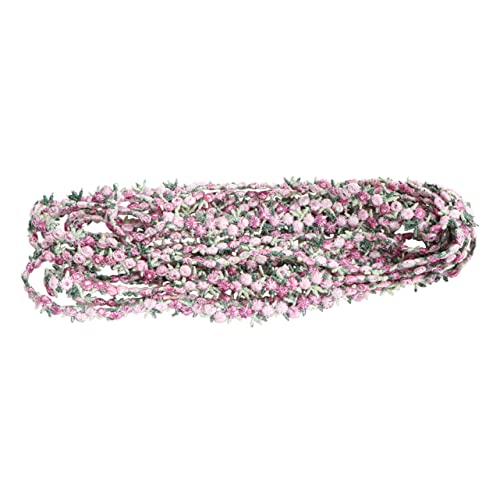 Veemoon spitze rose Hochzeitsdekoration Spitzenband Kleidungsdekoration Spitzenband gewelltes Band Spitzenbesatz Basteln Spitzenband Polyester Hohlblumen -Spitzenverkleidung Rosa von Veemoon