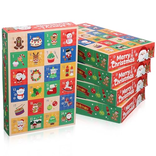 Weihnachts-Adventskalender-Boxen, 5 Stück, leere Adventskalender zum Befüllen von Weihnachten, Zahlenboxen für Kinder, Erwachsene, Schule, Büro, Weihnachtsfeiertagsdekoration Weihnachts-Adventskalender-Boxen, 5 Stück, leere Adventskalender zum Befüllen von Weihnachten, Zahlenboxen für Kinder, Erwachsene, Schule, Büro, Weihnachtsfeiertagsdekoration von Veemoon