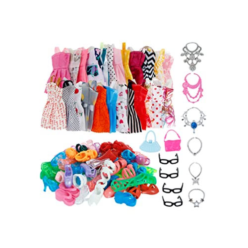 Veesper 32pcs Dolls Schuhe Kleider Schmuck Set, Prinzessin Partykleider Schuhe Taschen Schmuck Set Kinder Spielzeug Kleidung Geburtstag Geschenke Puppe Kleidung Accessoires für Mädchen Veesper 32pcs Dolls Schuhe Kleider Schmuck Set, Prinzessin Partykleider Schuhe Taschen Schmuck Set Kinder Spielzeug Kleidung Geburtstag Geschenke Puppe Kleidung Accessoires für Mädchen von Veesper