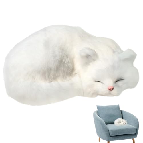 Veesper Realistische Katzengefüllte Tier, niedliche schlafende Katzenpuppe simulierte künstliche Kunstfell Katzenpuppe dekorative detaillierte falsche Katzenfotografie Requisite, Weiß Veesper Realistische Katzengefüllte Tier, niedliche schlafende Katzenpuppe simulierte künstliche Kunstfell Katzenpuppe dekorative detaillierte falsche Katzenfotografie Requisite, Weiß von Veesper