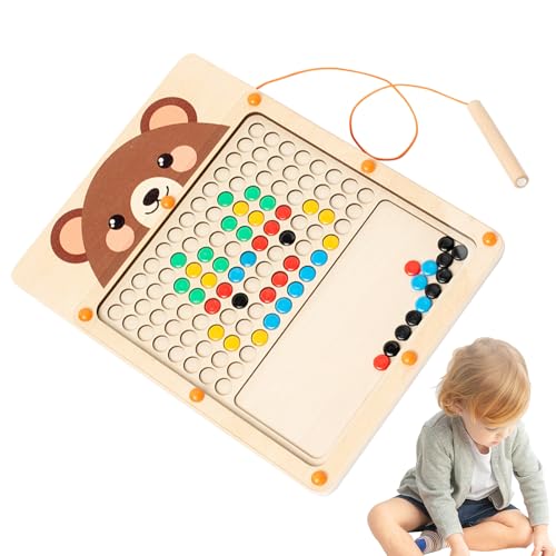 Magnet-Zeichenbrett, magnetisches Punktkunst-Lernspielzeug für Kleinkinder | Magnetisches Farblern-Zeichenbrett für | Magnetische Puzzles, Zeichenbretter mit magnetischem Stift und Perlen für von Veeteah