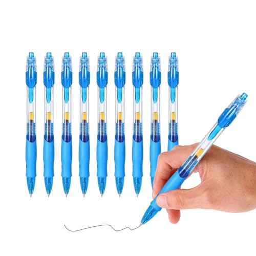 Veeteah Stifte mit feiner Spitze, Tintenroller - Einziehbarer Kugelschreiber,10 Stück Kugelschreiber, 0,5 mm Kugelschreiber für Kinder, Schule, Schreiben, Notizen machen, Unterschrift, Männer und von Veeteah