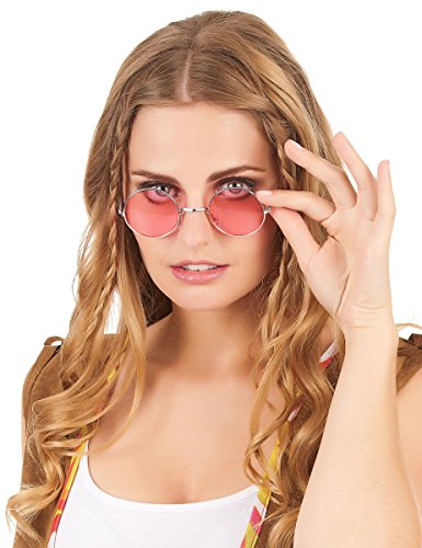 Generique - 70er Jahre Hippie Brille bunt - Rosa Generique - 70er Jahre Hippie Brille bunt - Rosa von DEGUISE TOI