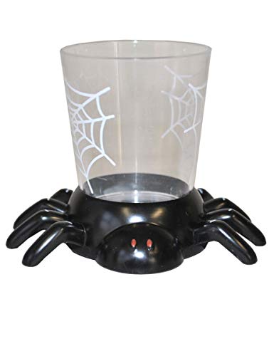 Vegaoo Spinnen Becher für Halloween 7cm - Schwarz von Vegaoo