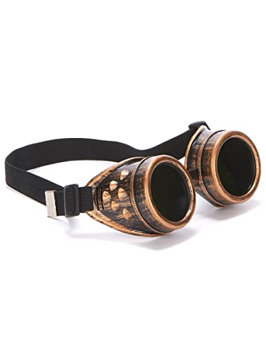 DEGUISE TOI VEGAOO - Steampunk Pilotenbrille für Erwachsene - Brille - Einheitsgröße - Braun - Accessoires - Kunststoff - Halloween-Carnaval von DEGUISE TOI