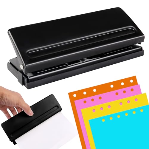 6 Fach Locher,6-Fach Terminplanerlocher aus Metall,Büro Locher,6 Fach Locher Binder Puncher,Verstellbarer Abstände Locher aus Metall,Binder Locher,Papierkarten Foto Bindungs Locher Maschine (Schwarz) 6 Fach Locher,6-Fach Terminplanerlocher aus Metall,Büro Locher,6 Fach Locher Binder Puncher,Verstellbarer Abstände Locher aus Metall,Binder Locher,Papierkarten Foto Bindungs Locher Maschine (Schwarz) von Vegena