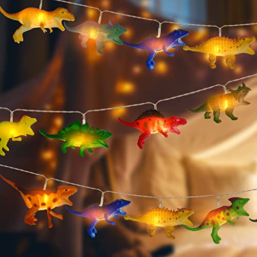 Lichterkette Kinderzimmer Junge, Vegena 10er LED Dino Lampe, Batterie Nachtlicht Dinosaurier Figuren Set Licht Nachttischlampe für Kinder Mädchen Kindergeburtstag Geschenk Baby Zimmer Party Dekoration Lichterkette Kinderzimmer Junge, Vegena 10er LED Dino Lampe, Batterie Nachtlicht Dinosaurier Figuren Set Licht Nachttischlampe für Kinder Mädchen Kindergeburtstag Geschenk Baby Zimmer Party Dekoration von Vegena