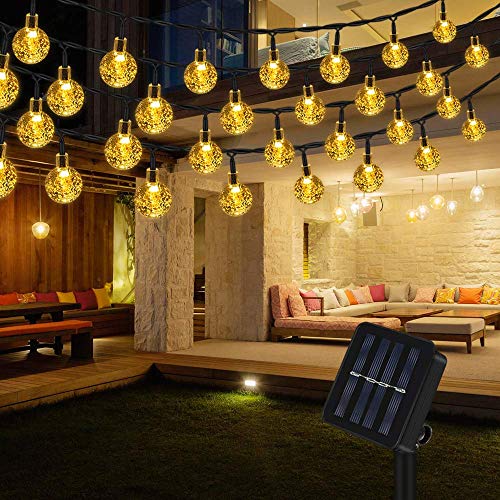 Lichterkette Solar Aussen, Vegena Warmweiß LED Lichterkette Außen Kristall Kugel 12M 100 LEDs 8 Modi IP65 Wasserdicht für Garten Bäume Terrasse Hof Haus Weihnachten Party Deko Energieklasse A+++ Lichterkette Solar Aussen, Vegena Warmweiß LED Lichterkette Außen Kristall Kugel 12M 100 LEDs 8 Modi IP65 Wasserdicht für Garten Bäume Terrasse Hof Haus Weihnachten Party Deko Energieklasse A+++ von Vegena