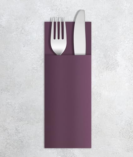 VelaHub Airlaid 50 Besteckservietten, Hochwertige, Einwegserviette, 32X40 cm, Pflaume VelaHub Airlaid 50 Besteckservietten, Hochwertige, Einwegserviette, 32X40 cm, Pflaume von VelaHub