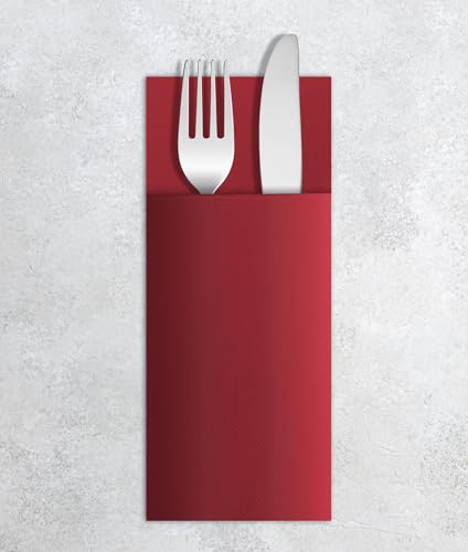 VelaHub Airlaid 50 Besteckservietten, Hochwertige, Einwegserviette, 39X40 cm, Burgundy VelaHub Airlaid 50 Besteckservietten, Hochwertige, Einwegserviette, 39X40 cm, Burgundy von VelaHub
