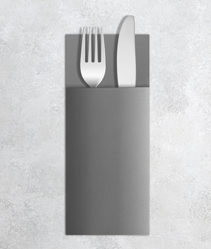 VelaHub Airlaid 50 Besteckservietten, Hochwertige, Einwegserviette, 39X40 cm, Grau VelaHub Airlaid 50 Besteckservietten, Hochwertige, Einwegserviette, 39X40 cm, Grau von VelaHub