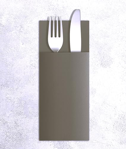 VelaHub Airlaid 50 Besteckservietten, Hochwertige, Einwegserviette, 39X40 cm, Greige VelaHub Airlaid 50 Besteckservietten, Hochwertige, Einwegserviette, 39X40 cm, Greige von VelaHub