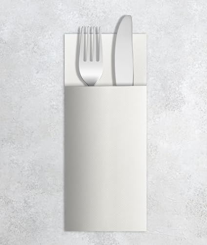 VelaHub Airlaid 50 Besteckservietten, Hochwertige, Einwegserviette, 39X40 cm, Weiß VelaHub Airlaid 50 Besteckservietten, Hochwertige, Einwegserviette, 39X40 cm, Weiß von VelaHub