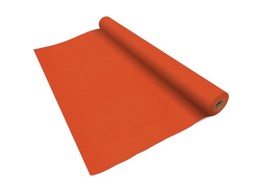 VelaHub Airlaid Tischdeckenrolle 1,2m x 24m, Hochwertige, Stoffähnlich, Einweg, Orange von VelaHub