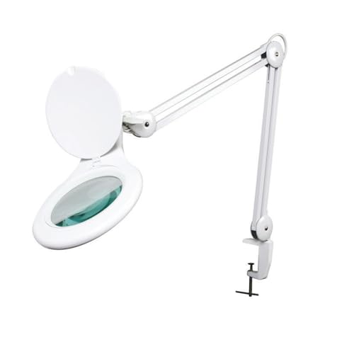 Velleman Lupenleuchte mit Klemme, Tischlupe mit Licht, Licht mit Lupe, Lupenlampe mit Licht, Vergrößerungslupe 3X, Diamond Painting Lampe mit verstellbarem Schwenkarm, weiß Velleman Lupenleuchte mit Klemme, Tischlupe mit Licht, Licht mit Lupe, Lupenlampe mit Licht, Vergrößerungslupe 3X, Diamond Painting Lampe mit verstellbarem Schwenkarm, weiß von Velleman
