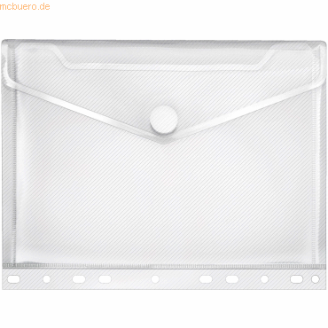10 x Veloflex Dokumentenhülle Crystal A5 PP Streifenoptik transparent 10 x Veloflex Dokumentenhülle Crystal A5 PP Streifenoptik transparent von Veloflex
