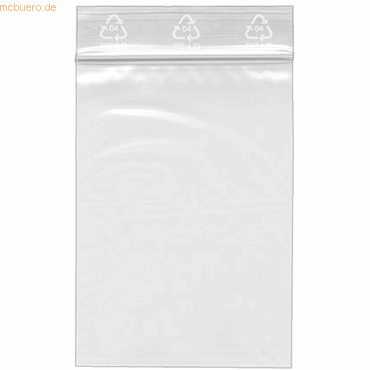 100 x Veloflex Schnellverschlussbeutel 80x120mm PE transparent 100 x Veloflex Schnellverschlussbeutel 80x120mm PE transparent von Veloflex