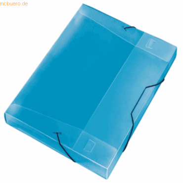 12 x Veloflex Sammelbox Crystal A4 blau von Veloflex
