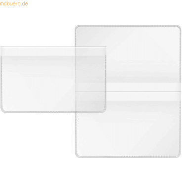 20 x Veloflex Scheckkarten-Doppelhülle 8,9x11,4cm transparent von Veloflex