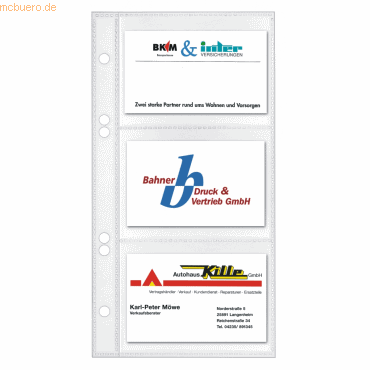 5 x Veloflex Visitenkartenhüllen für Visitenkartenbuch 41555 VE=10 Stü 5 x Veloflex Visitenkartenhüllen für Visitenkartenbuch 41555 VE=10 Stü von Veloflex