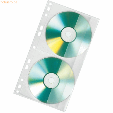 10 x Veloflex CD-Hülle zum Abheften PP transparent VE=10 Stück von Veloflex