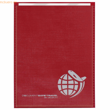 Veloflex Dokumentenhülle DocumentSafe 10x12,8cm mit Abschirmfolie rot von Veloflex