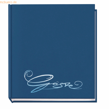 Veloflex Gästebuch Classic 205x240mm 144 Seiten blau von Veloflex