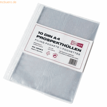 50 x Veloflex Prospekthüllen A4 75my glasklar VE=10 Stück 50 x Veloflex Prospekthüllen A4 75my glasklar VE=10 Stück von Veloflex