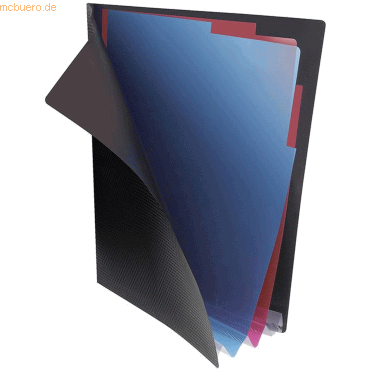 6 x Veloflex Registermappe Diamond A4 PP-Folie schwarz 6 x Veloflex Registermappe Diamond A4 PP-Folie schwarz von Veloflex