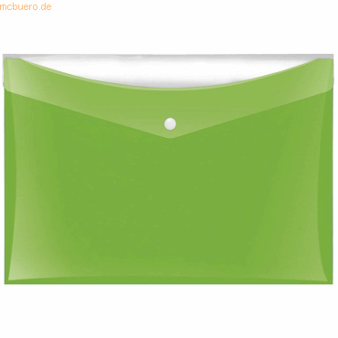 6 x Veloflex Sammeltaschen A4 grün mit zusätzlicher Tasche von Veloflex