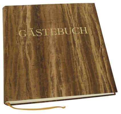 Gästebuch - braun, 270 Seiten, blanko, Einband Papyrus von Venceremos GmbH