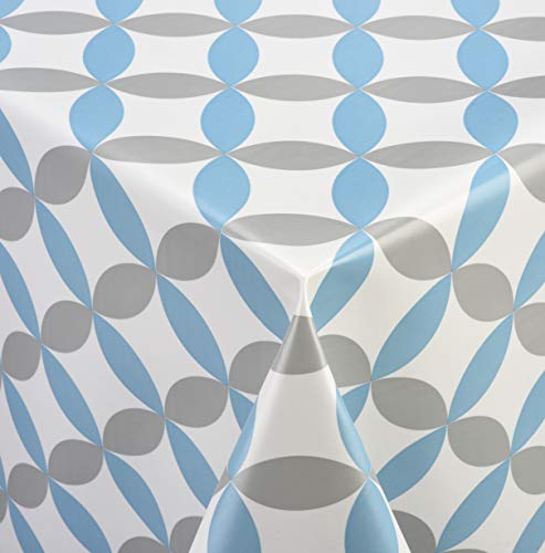 Venilia Tischdecke Luna blau Tischtuch Tischwäsche Wachstuch pflegeleicht wasserabweisend Rechteckig 140 x 200 cm, PVC-Polyester Venilia Tischdecke Luna blau Tischtuch Tischwäsche Wachstuch pflegeleicht wasserabweisend Rechteckig 140 x 200 cm, PVC-Polyester von Venilia