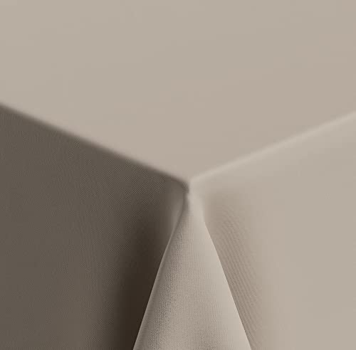 Venilia Tischdecke Uni Taupe, Tischtuch, Tischwäsche, Tischdeko, bügelfrei, aus Polyester, rechteckig, 1,5 x 3m, 59533 Venilia Tischdecke Uni Taupe, Tischtuch, Tischwäsche, Tischdeko, bügelfrei, aus Polyester, rechteckig, 1,5 x 3m, 59533 von Venilia