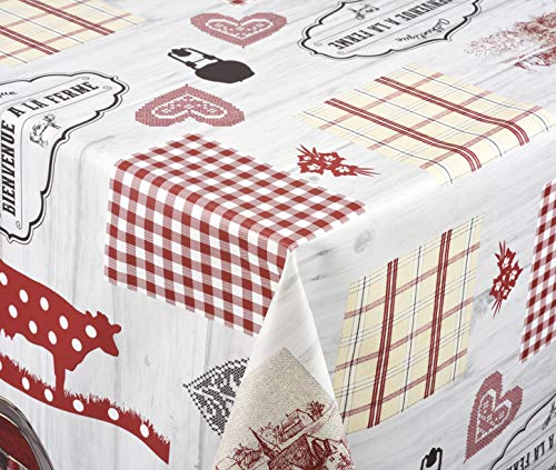 Venilia Tischdecke Country Tischtuch Tischwäsche Wachstuch pflegeleicht wasserabweisend Rechteckig 140 x 200 cm, PVC-Polyester Venilia Tischdecke Country Tischtuch Tischwäsche Wachstuch pflegeleicht wasserabweisend Rechteckig 140 x 200 cm, PVC-Polyester von Venilia