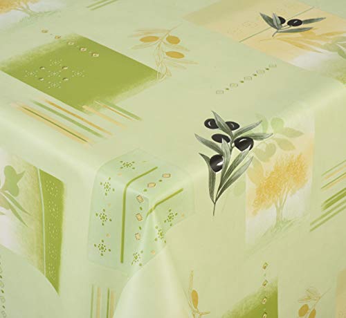 Venilia Tischdecke Olive grün Tischtuch Tischwäsche Wachstuch pflegeleicht wasserabweisend Quadratisch 140cm, PVC-Polyester Venilia Tischdecke Olive grün Tischtuch Tischwäsche Wachstuch pflegeleicht wasserabweisend Quadratisch 140cm, PVC-Polyester von Venilia