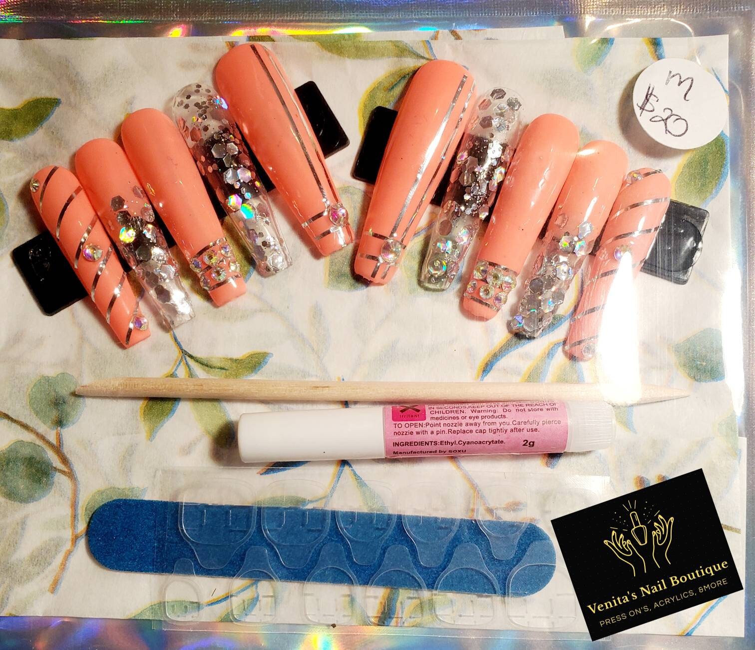 Personalisiertes Press On Nail Set Personalisiertes Press On Nail Set von VenitasNailBoutique