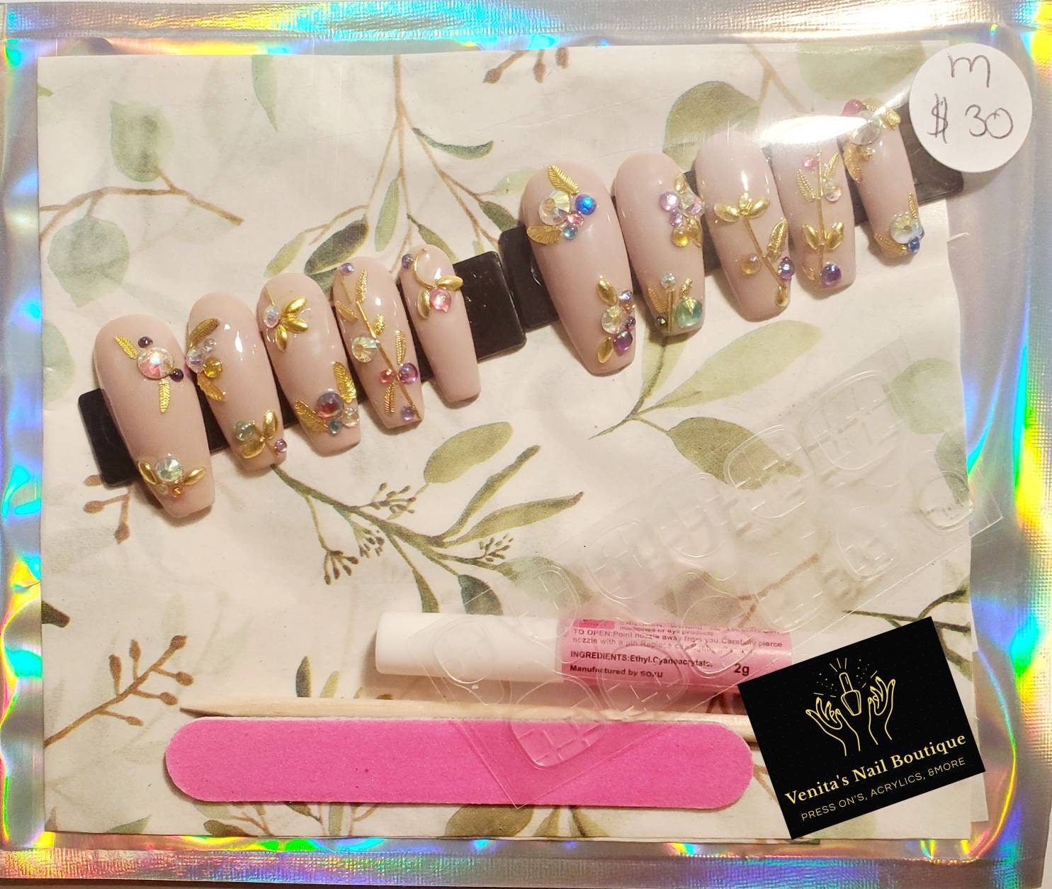 Personalisiertes Press On Nail Set Personalisiertes Press On Nail Set von VenitasNailBoutique