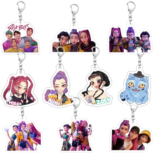 Ventufelix 10Stk Dem0n Hun-ters Schlüsselanhänger Mitgebsel, Anime Figuren Film Acryl-Schlüsselanhänger, Anhänger Geschenk Für Fans, Sammler & Mädchen Ventufelix 10Stk Dem0n Hun-ters Schlüsselanhänger Mitgebsel, Anime Figuren Film Acryl-Schlüsselanhänger, Anhänger Geschenk Für Fans, Sammler & Mädchen von Ventufelix